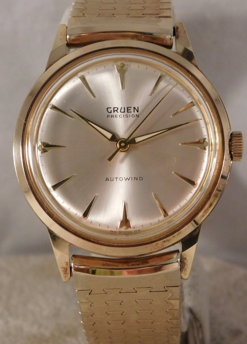 Dim Gray Gruen Precision (New In Box) Vintage 1960's Automatic Mens Watch....34mm