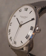 Dim Gray IWC Schaffhausen Ref. 1410 Swiss Manual Wind White Roman Dial Mens Watch....33mm