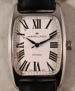 Dark Gray Hamilton Bolton H135190 SS American Classic Manual Wind Mens Watch W/Box....34mm