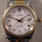 Dim Gray Rolex Tudor Prince Oysterdate 18k Solid Gold Bezel Circa 1989 Mens Watch....34mm