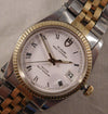 Rosy Brown Rolex Tudor Prince Oysterdate 18k Solid Gold Bezel Circa 1989 Mens Watch....34mm