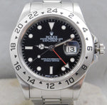 Dark Gray Rolex Explorer II  Black Dial GMT Date 16570 Stainless Steel Mens Watch....40mm