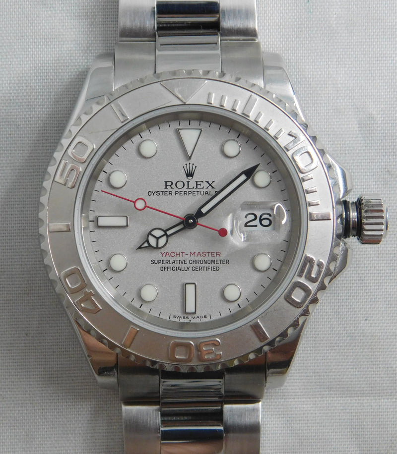 Dark Gray Rolex Yacht-Master Reference 16622 SS Platinum Bezel/Dial 2007 Mens Watch....40mm