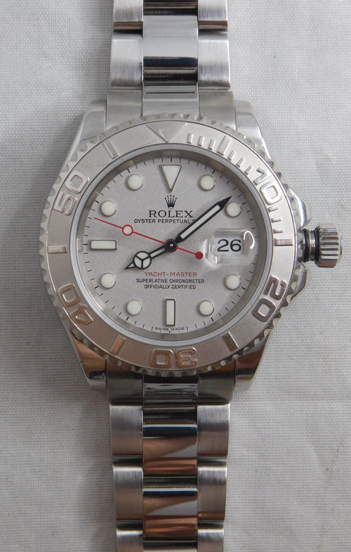 Dark Gray Rolex Yacht-Master Reference 16622 SS Platinum Bezel/Dial 2007 Mens Watch....40mm