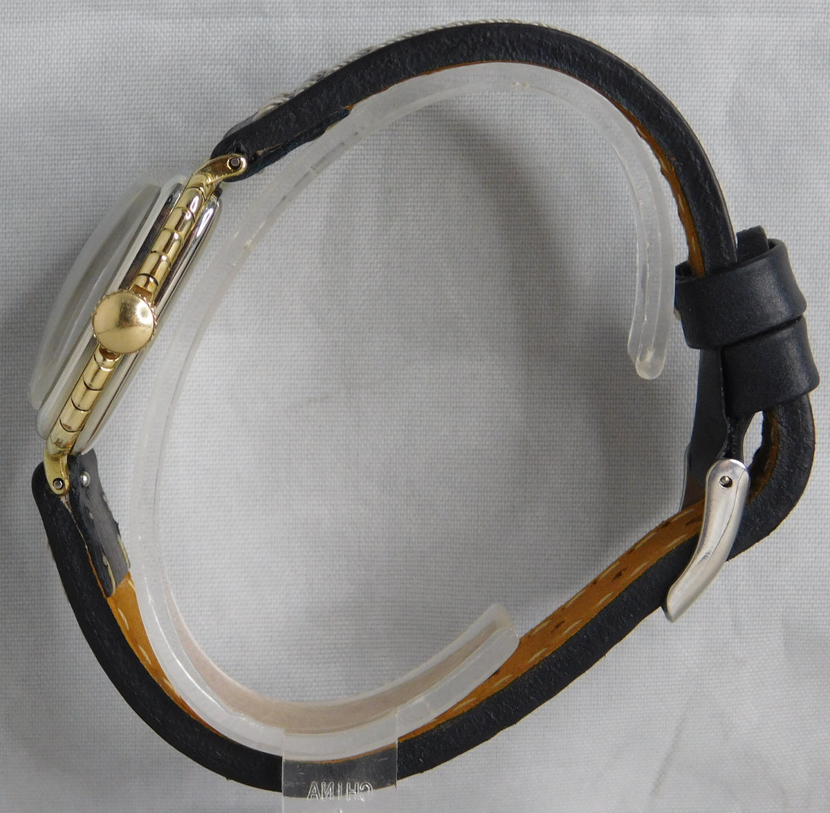Dark Gray Elgin Classic Restored 15 Jewel 14K Gold Filled Two Tone Mens Watch....30mm