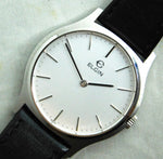Light Gray Elgin Two Hand Dress Watch SS 7mm Thick Case Swiss Manual Wind Mens Watch....34mm