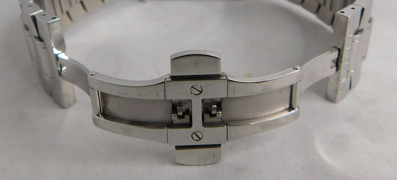 Dark Gray Bvlgari Assioma AA44S Automatic Blue/Gray Dial Stainless Steel Mens Watch....34mm