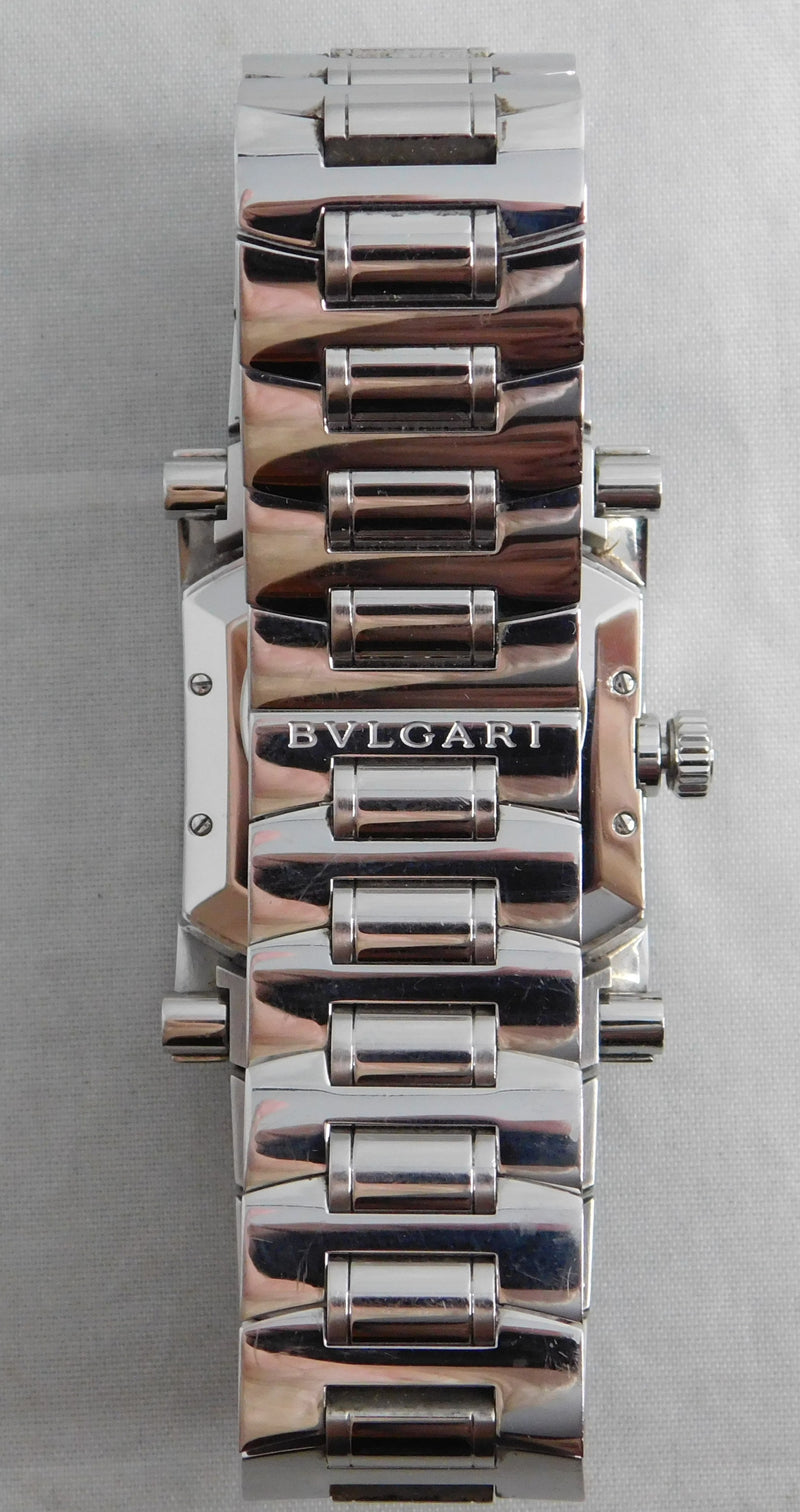 Dark Gray Bvlgari Assioma AA44S Automatic Blue/Gray Dial Stainless Steel Mens Watch....34mm