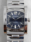 Dark Gray Bvlgari Assioma AA44S Automatic Blue/Gray Dial Stainless Steel Mens Watch....34mm
