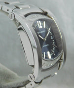 Dark Gray Bvlgari Assioma AA44S Automatic Blue/Gray Dial Stainless Steel Mens Watch....34mm