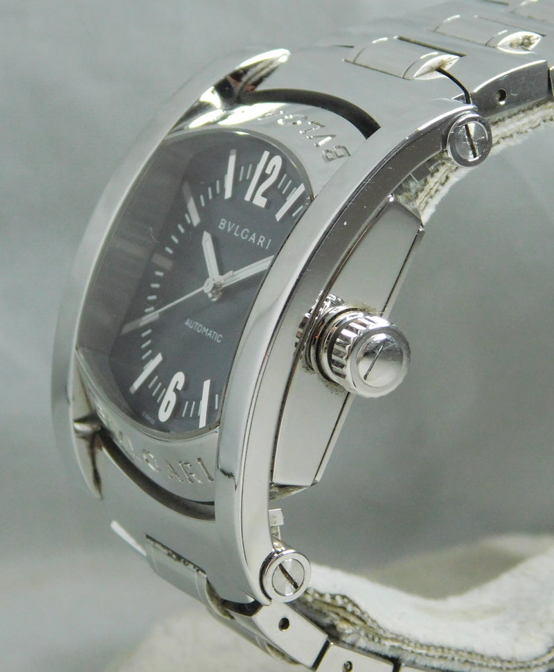Light Slate Gray Bvlgari Assioma AA44S Automatic Blue/Gray Dial Stainless Steel Mens Watch....34mm