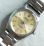 Gray Rolex Oyster Perpetual 1002 SS Vintage 1960's Light Champange Dial Mens Watch....34mm