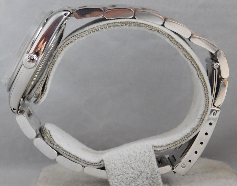 Light Slate Gray Rolex Oyster Perpetual 1002 SS Vintage 1960's Light Champange Dial Mens Watch....34mm