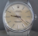 Slate Gray Rolex Oyster Perpetual 1002 SS Vintage 1960's Light Champange Dial Mens Watch....34mm