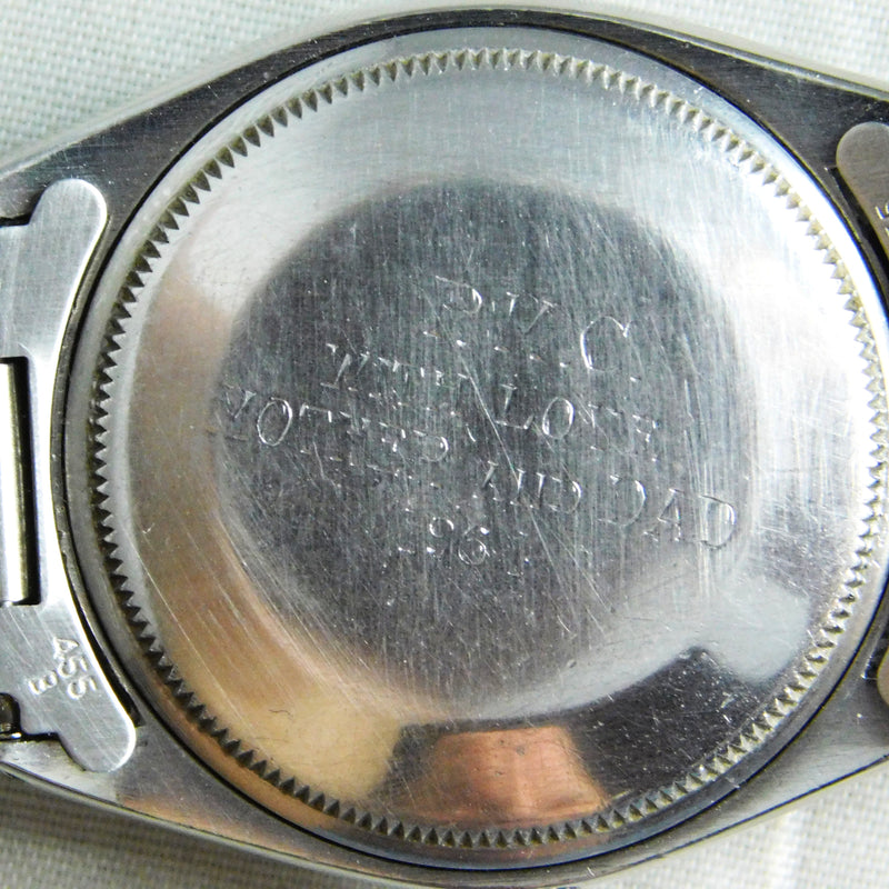 Light Slate Gray Rolex Oyster Perpetual 1002 SS Vintage 1960's Light Champange Dial Mens Watch....34mm