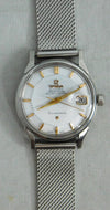 Dark Gray Omega Constellation Pie Pan Chronometer Date SS Vintage 1964 Mens Watch....34mm