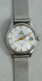 Dark Gray Omega Constellation Pie Pan Chronometer Date SS Vintage 1964 Mens Watch....34mm