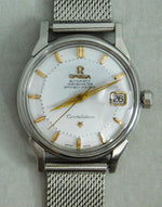 Dark Gray Omega Constellation Pie Pan Chronometer Date SS Vintage 1964 Mens Watch....34mm