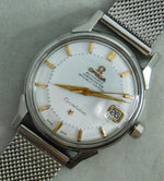 Light Slate Gray Omega Constellation Pie Pan Chronometer Date SS Vintage 1964 Mens Watch....34mm