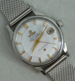 Light Slate Gray Omega Constellation Pie Pan Chronometer Date SS Vintage 1964 Mens Watch....34mm