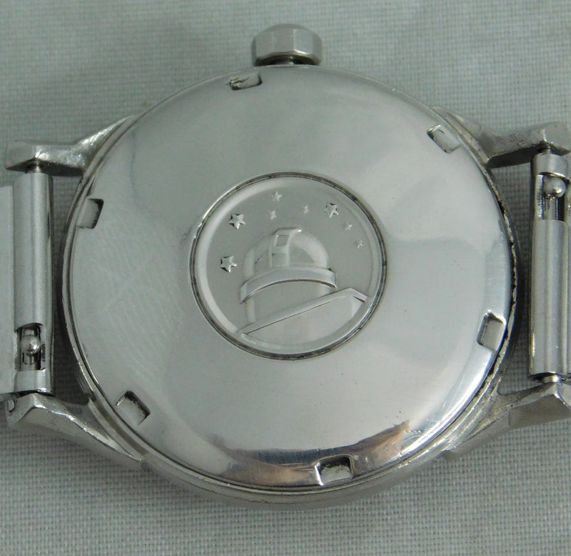 Light Slate Gray Omega Constellation Pie Pan Chronometer Date SS Vintage 1964 Mens Watch....34mm