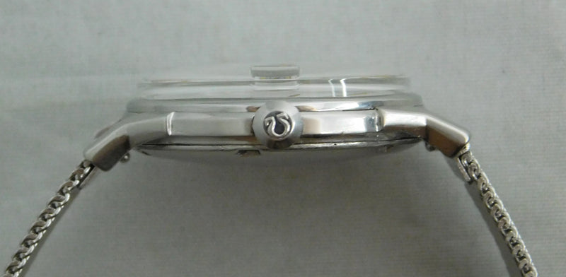 Light Slate Gray Omega Constellation Pie Pan Chronometer Date SS Vintage 1964 Mens Watch....34mm