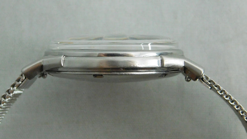 Light Slate Gray Omega Constellation Pie Pan Chronometer Date SS Vintage 1964 Mens Watch....34mm