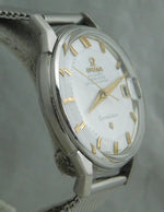 Dim Gray Omega Constellation Pie Pan Chronometer Date SS Vintage 1964 Mens Watch....34mm
