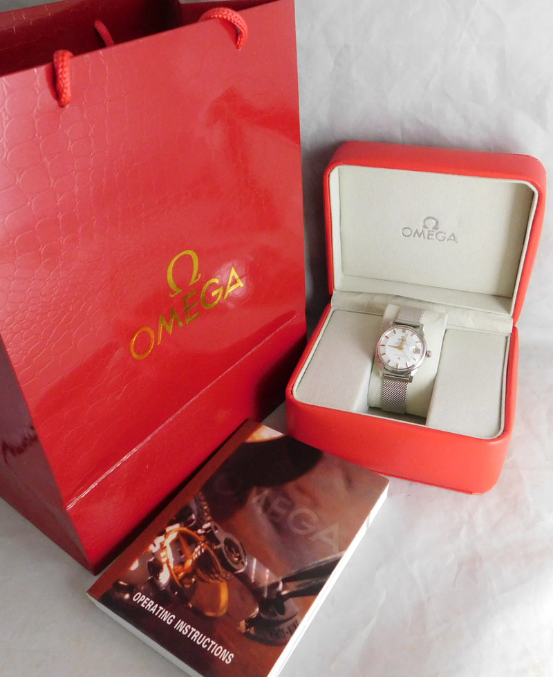 Light Gray Omega Constellation Pie Pan Chronometer Date SS Vintage 1964 Mens Watch....34mm