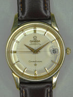 Light Slate Gray Omega Constellation Pie Pan Chronometer 14k Solid Gold/SS Circa 1959 Mens Watch....34mm