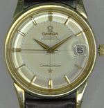 Light Slate Gray Omega Constellation Pie Pan Chronometer 14k Solid Gold/SS Circa 1959 Mens Watch....34mm