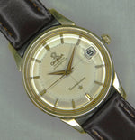 Light Slate Gray Omega Constellation Pie Pan Chronometer 14k Solid Gold/SS Circa 1959 Mens Watch....34mm