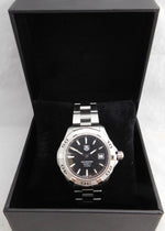Black Tag Heuer Aquaracer WAP2010 Calibre 5 Automatic Date SS Mens Watch....41mm