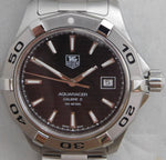 Dark Gray Tag Heuer Aquaracer WAP2010 Calibre 5 Automatic Date SS Mens Watch....41mm