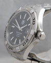 Light Slate Gray Tag Heuer Aquaracer WAP2010 Calibre 5 Automatic Date SS Mens Watch....41mm