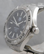 Light Slate Gray Tag Heuer Aquaracer WAP2010 Calibre 5 Automatic Date SS Mens Watch....41mm