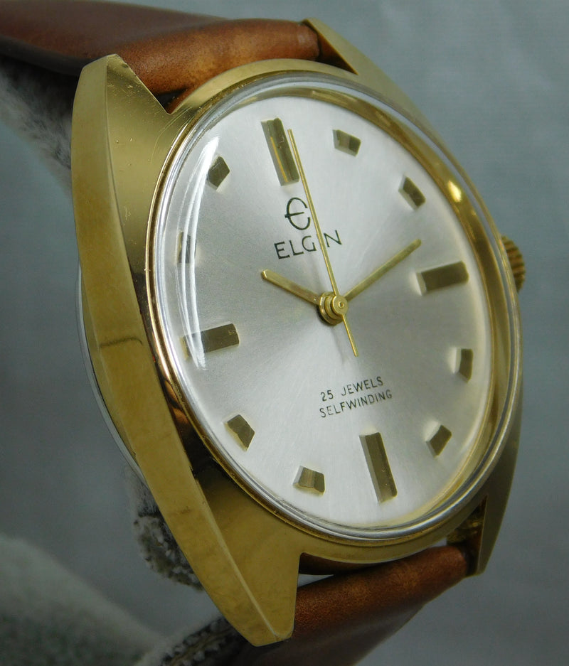 Dim Gray Elgin Classic Vintage 1960s Swiss 25 Jewel Automatic GP Mens Watch....34mm
