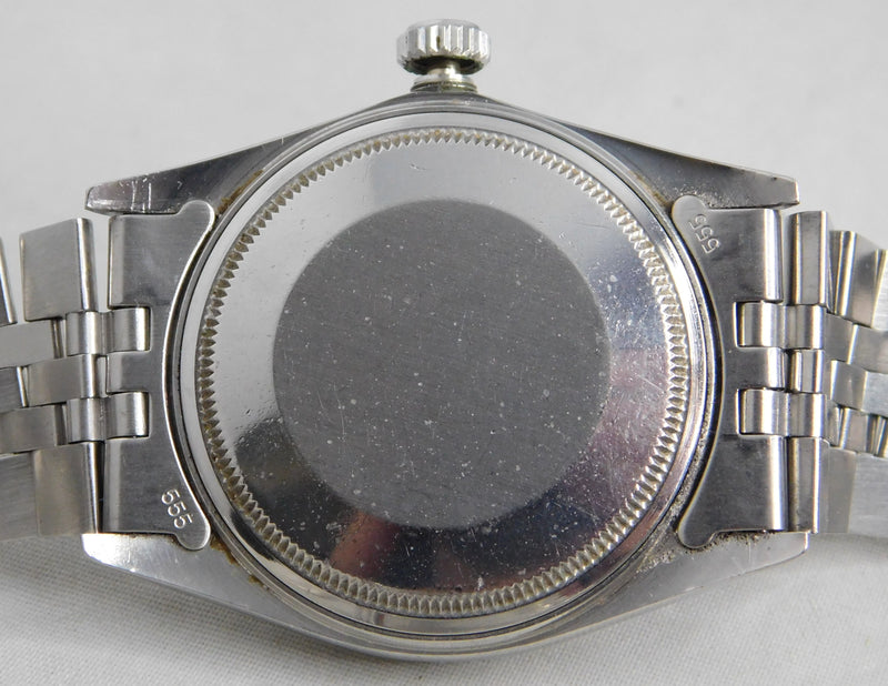Light Slate Gray Rolex Datejust 16030 Stainless Steel Black Dial Vintage 1987 Mens Watch....36mm