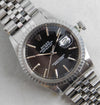 Dark Gray Rolex Datejust 16030 Stainless Steel Black Dial Vintage 1987 Mens Watch....36mm