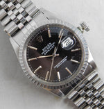 Dark Gray Rolex Datejust 16030 Stainless Steel Black Dial Vintage 1987 Mens Watch....36mm