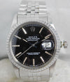 Gray Rolex Datejust 16030 Stainless Steel Black Dial Vintage 1987 Mens Watch....36mm