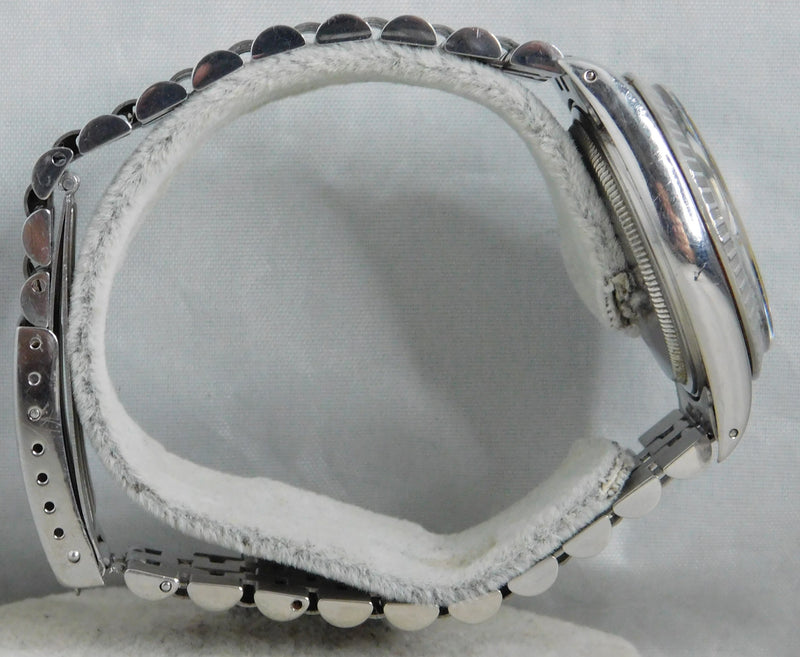 Dark Gray Rolex Datejust 16030 Stainless Steel Black Dial Vintage 1987 Mens Watch....36mm