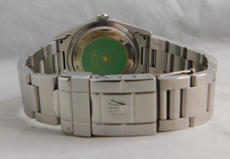 Dark Gray Rolex Explorer 1 Ref. 14270 SS Black 3-6-9 Dial Automatic Mens Watch....36mm