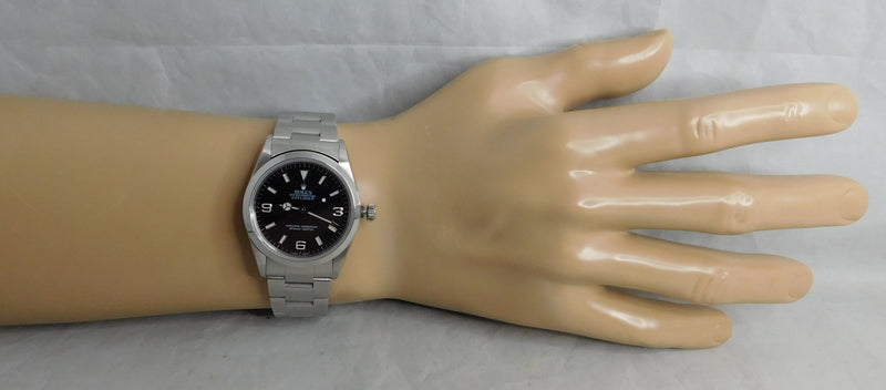 Rosy Brown Rolex Explorer 1 Ref. 14270 SS Black 3-6-9 Dial Automatic Mens Watch....36mm