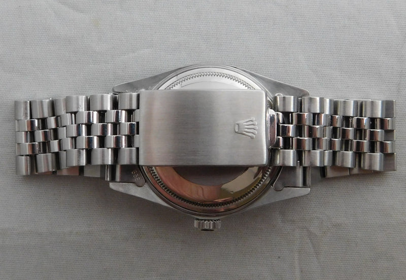 Light Slate Gray Rolex Datejust 16030 Stainless Steel Black Dial Vintage 1987 Mens Watch....36mm