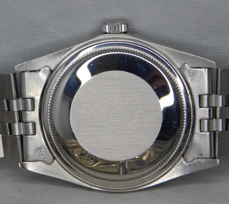 Slate Gray Rolex Datejust 16030 Stainless Steel Black Dial Vintage 1987 Mens Watch....36mm