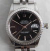 Dark Gray Rolex Datejust 16030 Stainless Steel Black Dial Vintage 1987 Mens Watch....36mm