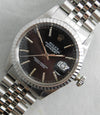 Gray Rolex Datejust 16030 Stainless Steel Black Dial Vintage 1987 Mens Watch....36mm