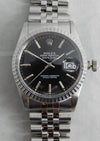 Dark Gray Rolex Datejust 16030 Stainless Steel Black Dial Vintage 1987 Mens Watch....36mm