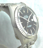 Dark Gray Rolex Datejust 16030 Stainless Steel Black Dial Vintage 1987 Mens Watch....36mm